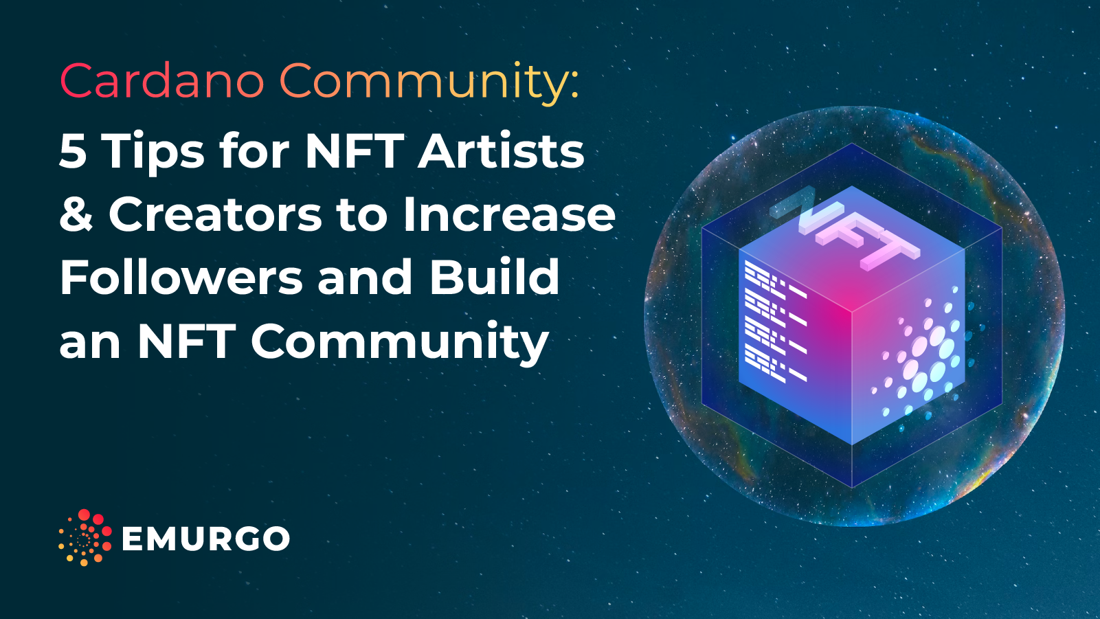 Cardano Community: 5 Tips for NFT Artists & Creators to Increase Followers and Build an NFT Community