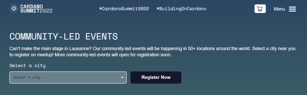 Cardano Summit 2022 Satellite Events